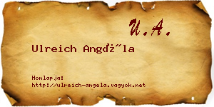 Ulreich Angéla névjegykártya